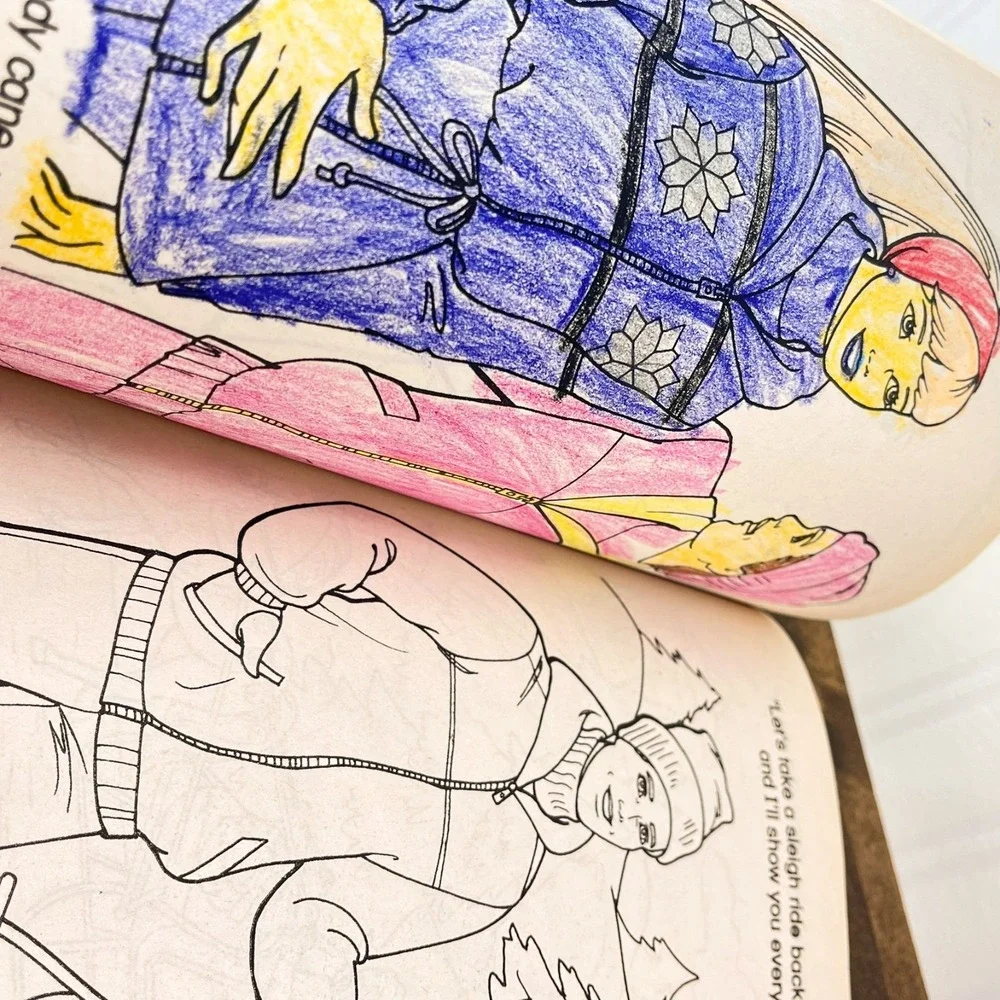 Vintage 1998 Barbie Happy Holiday Surprise‎ Special Edition Coloring Book Golden